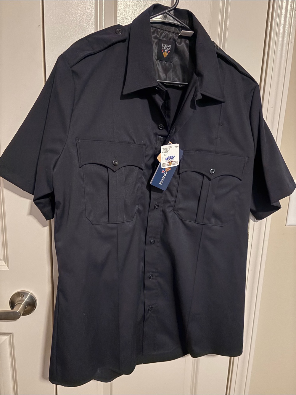 New Flying Cross Short Sleeve Utility Shirt - Black